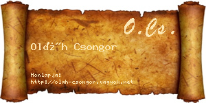 Oláh Csongor névjegykártya
