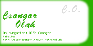 csongor olah business card